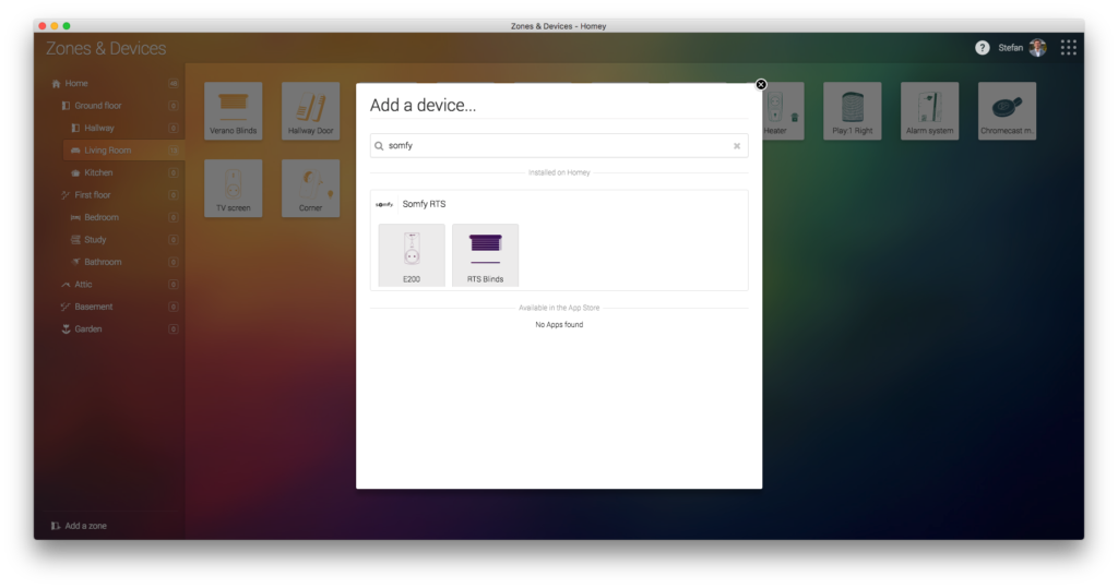 Somfy Automated Blinds App - Somfy Automatische Zonwering App