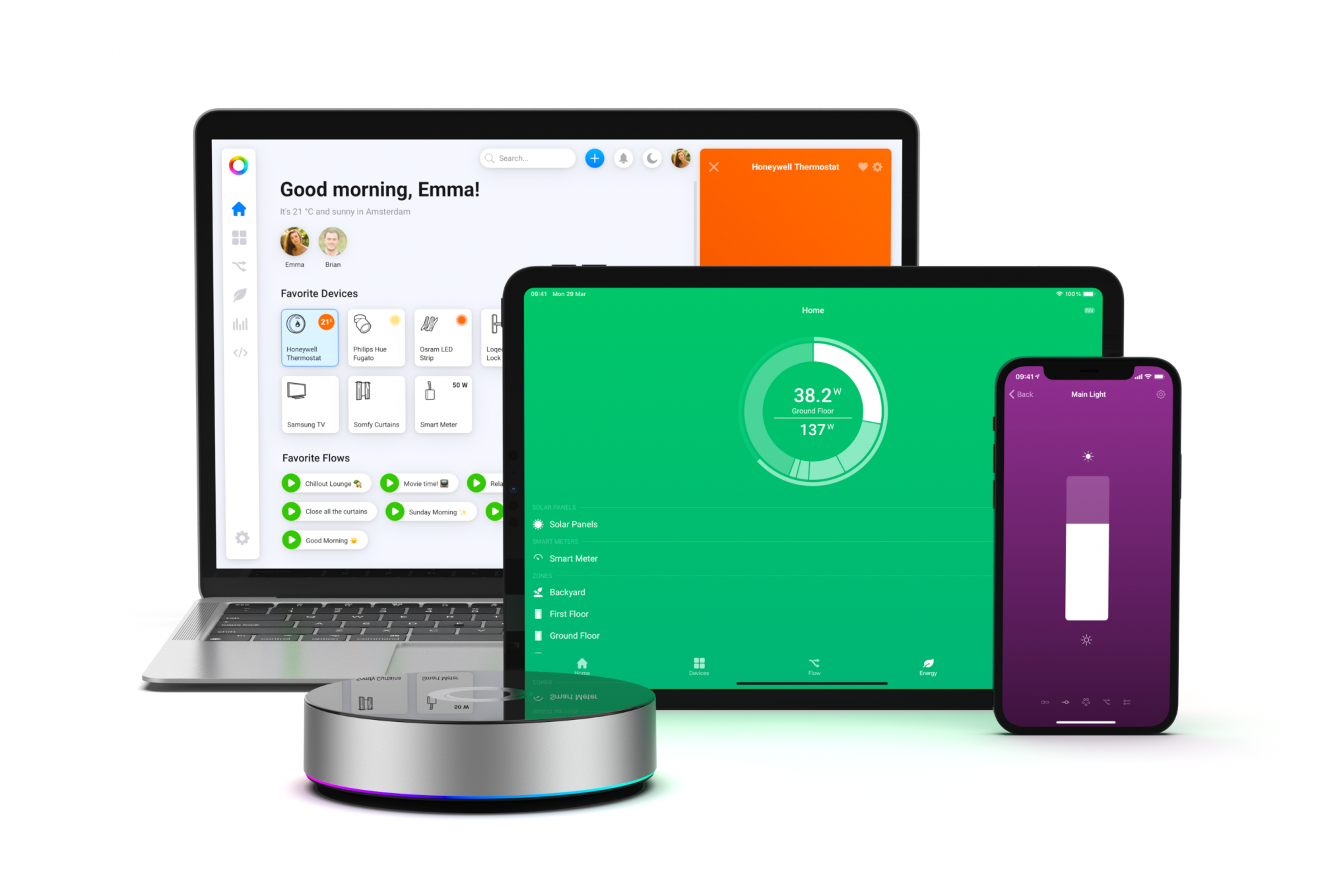 Homey Bridge & Homey Web App & Homey Mobile App