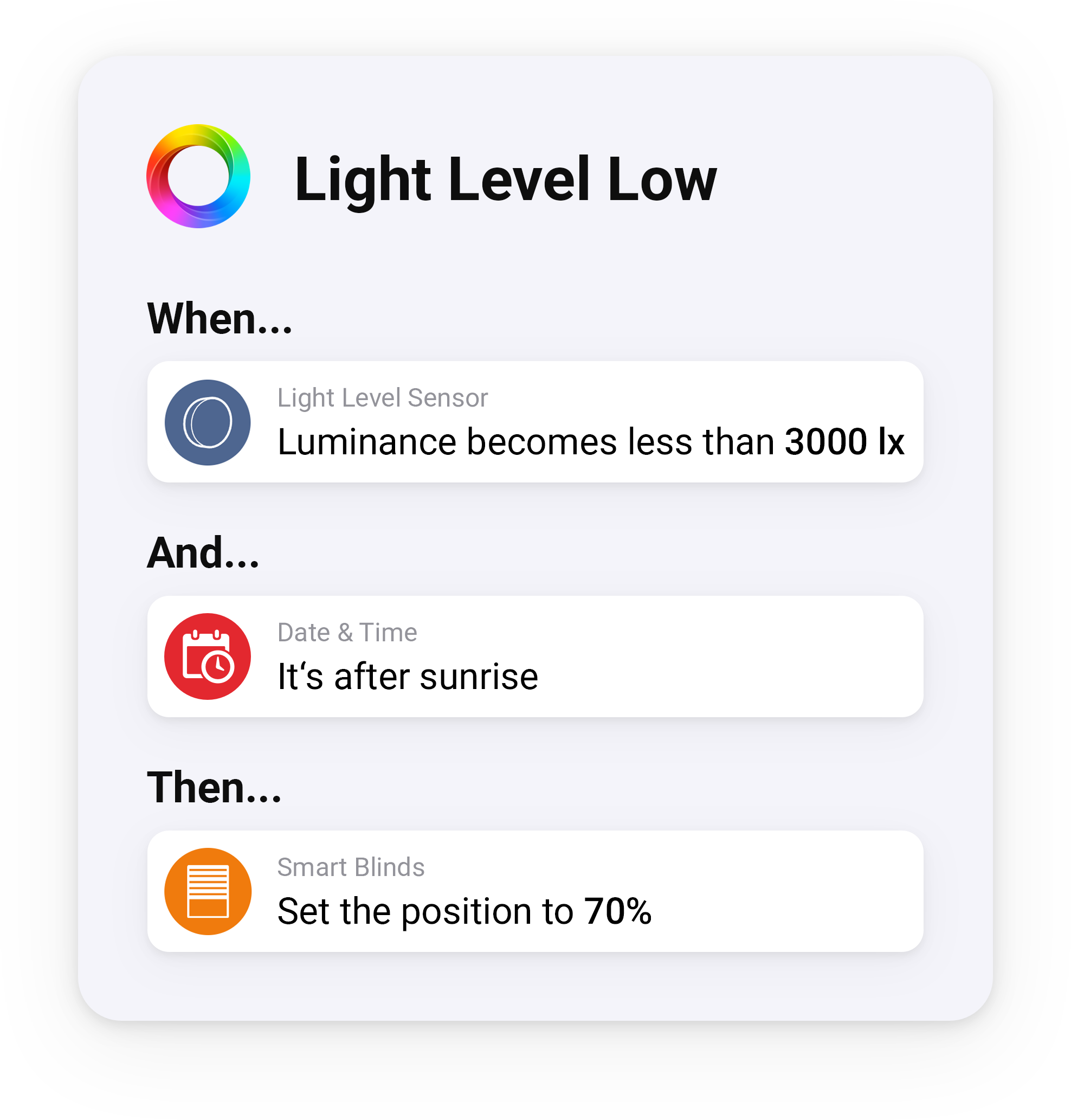 Automate Your Garden and Plant Care with Homey Low Light Level Flow
