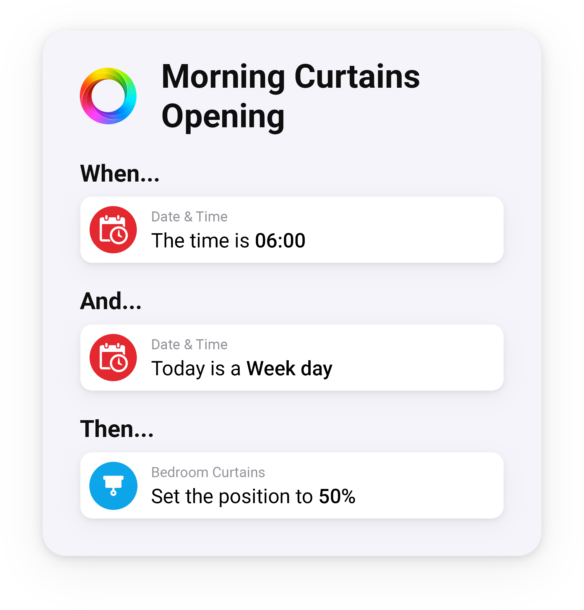 Automate Your Morning Routine with Homey: Morning Curtains Open