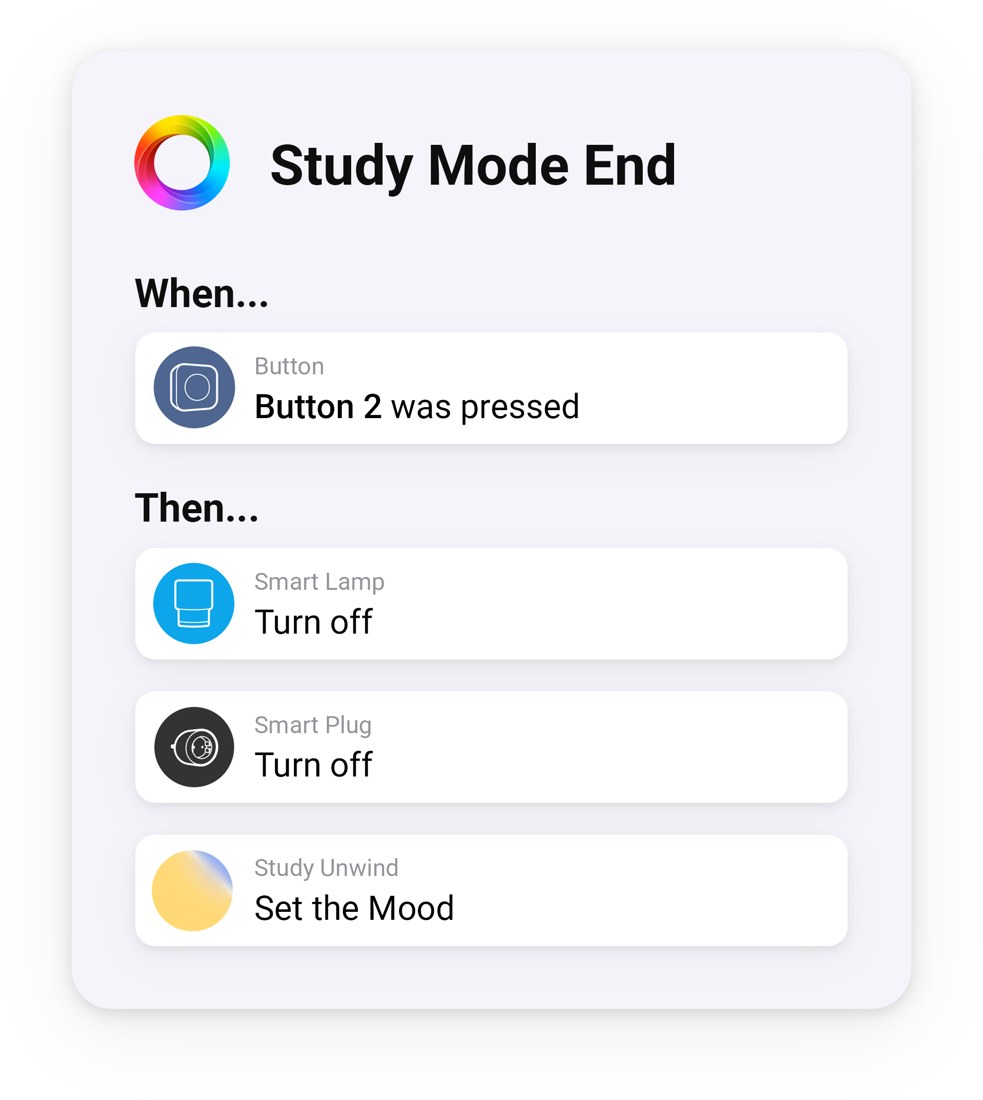 Create a productive study environment with Homey Flow End
