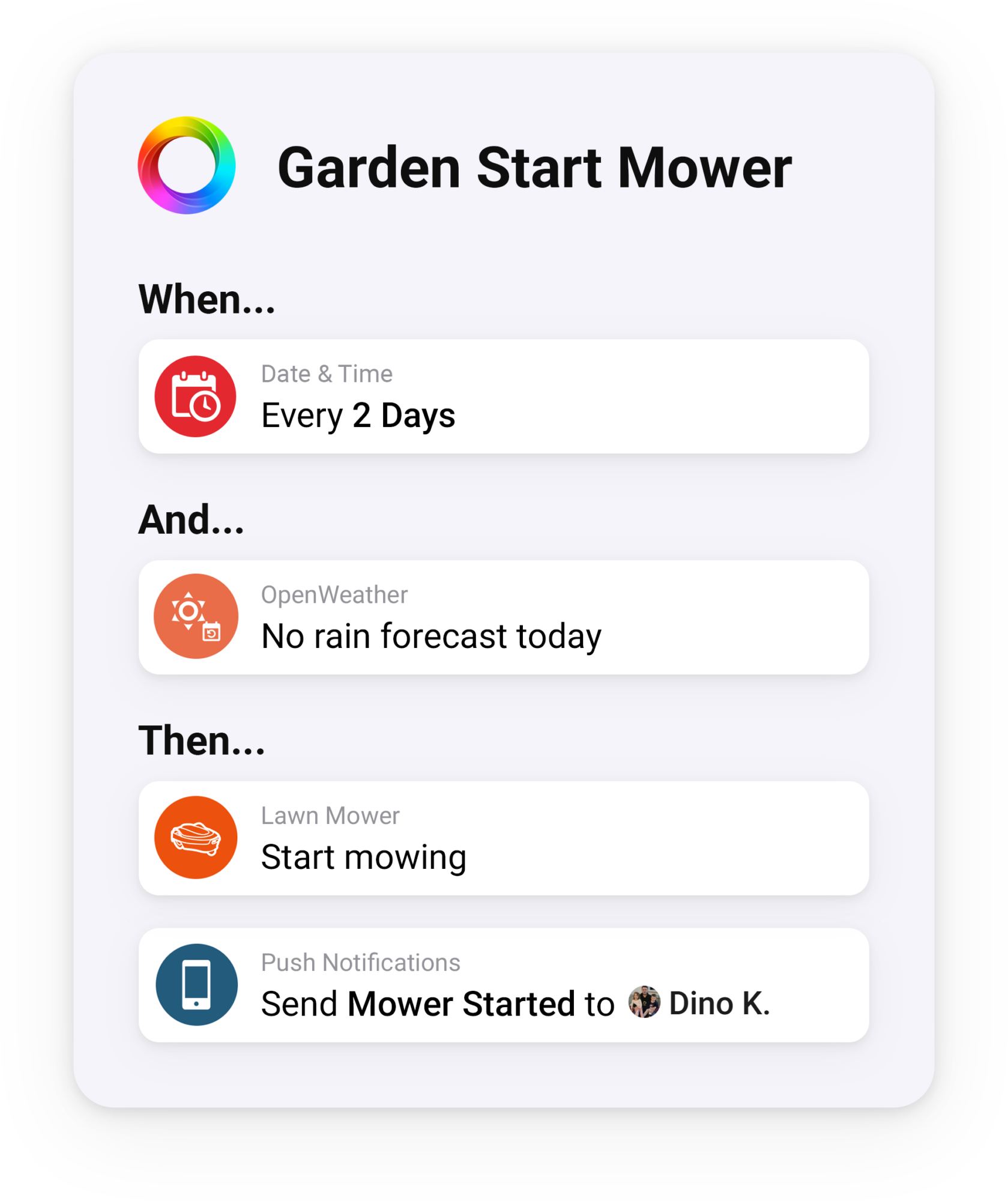 Turn Your Garden Into a Smart Oasis: Start Lawn Mower Example