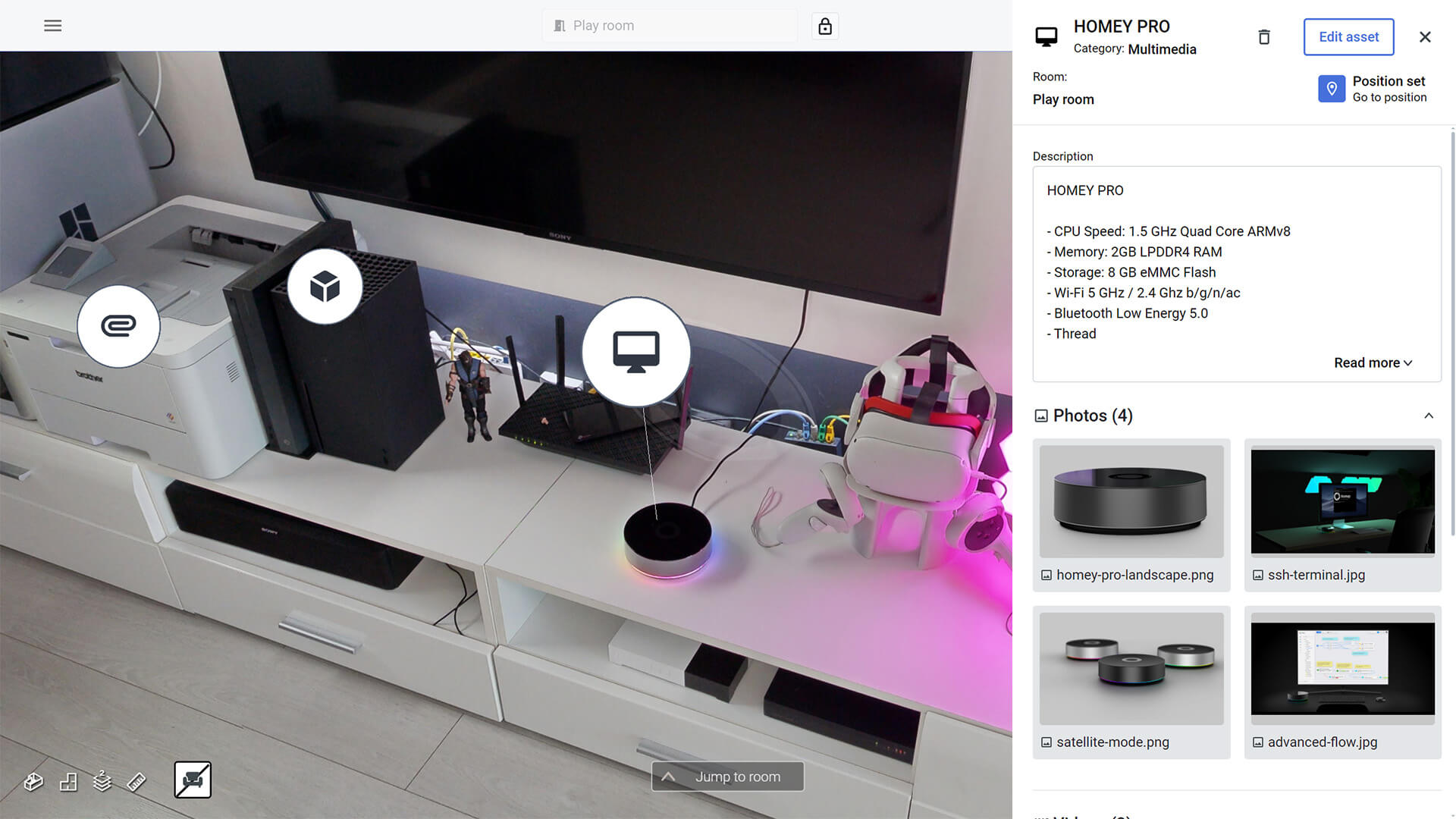 Homey and Sim-on 3D Visual Control Screenshot