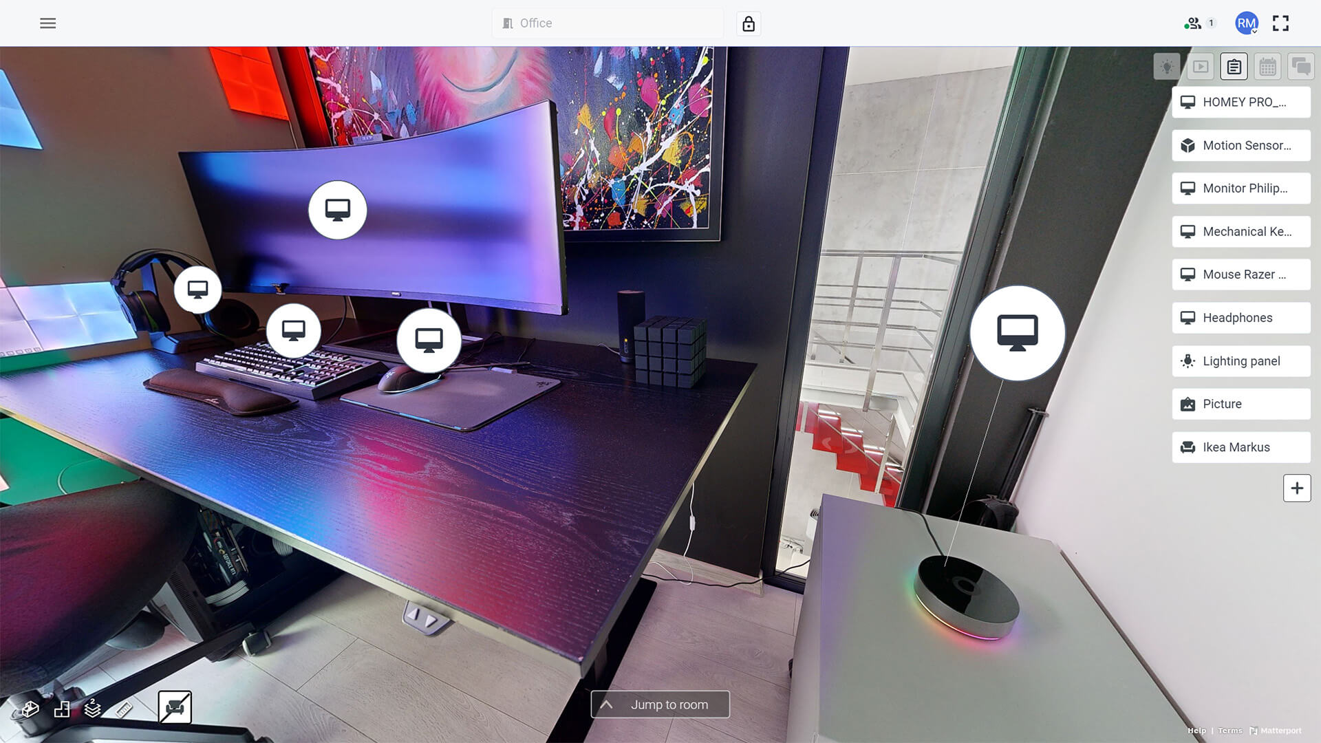 Homey and Sim-on 3D Visual Control Screenshot