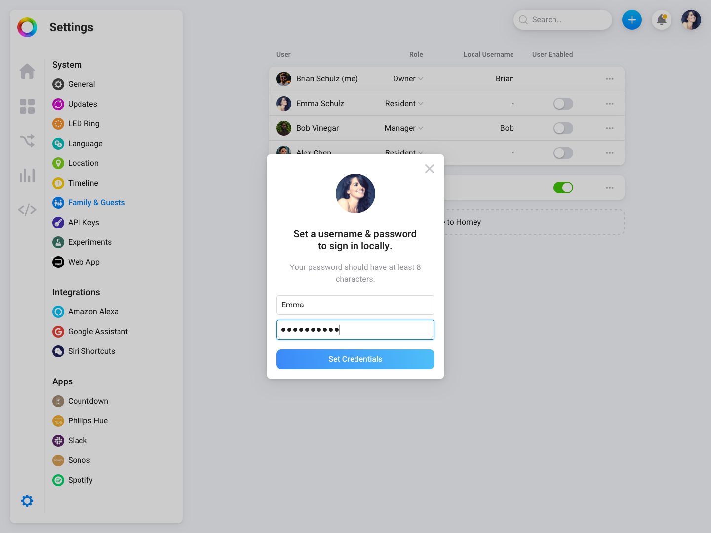 Setting up Local Users
