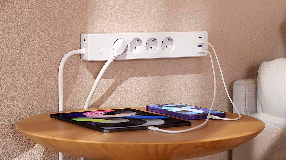 Meross Works with Homey Matter Power Strip