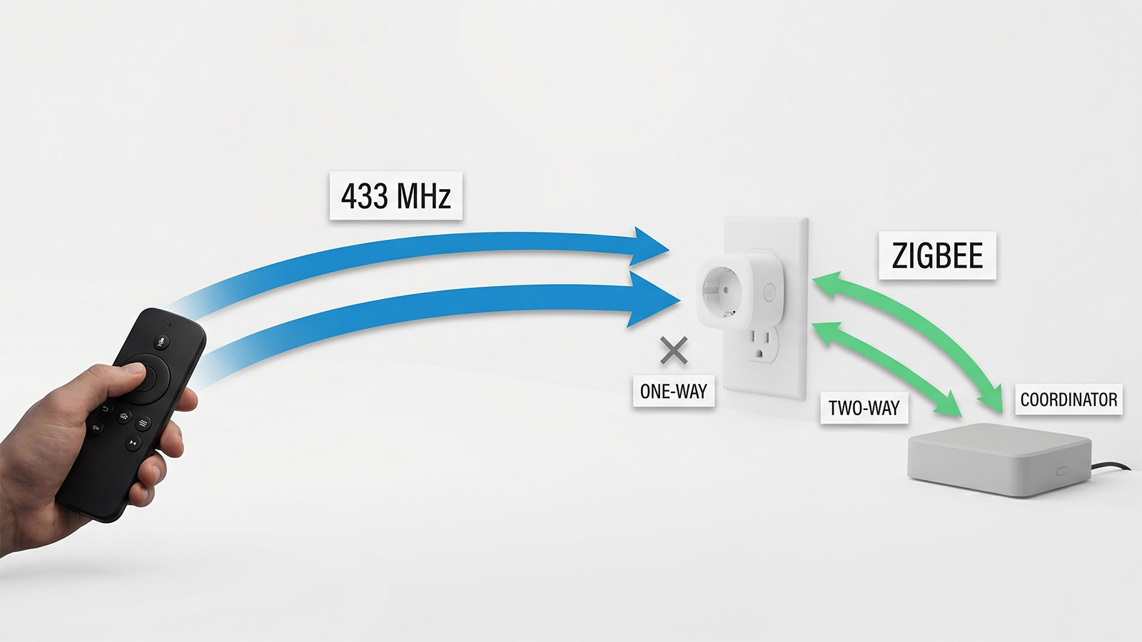 433 MHz one way signals
