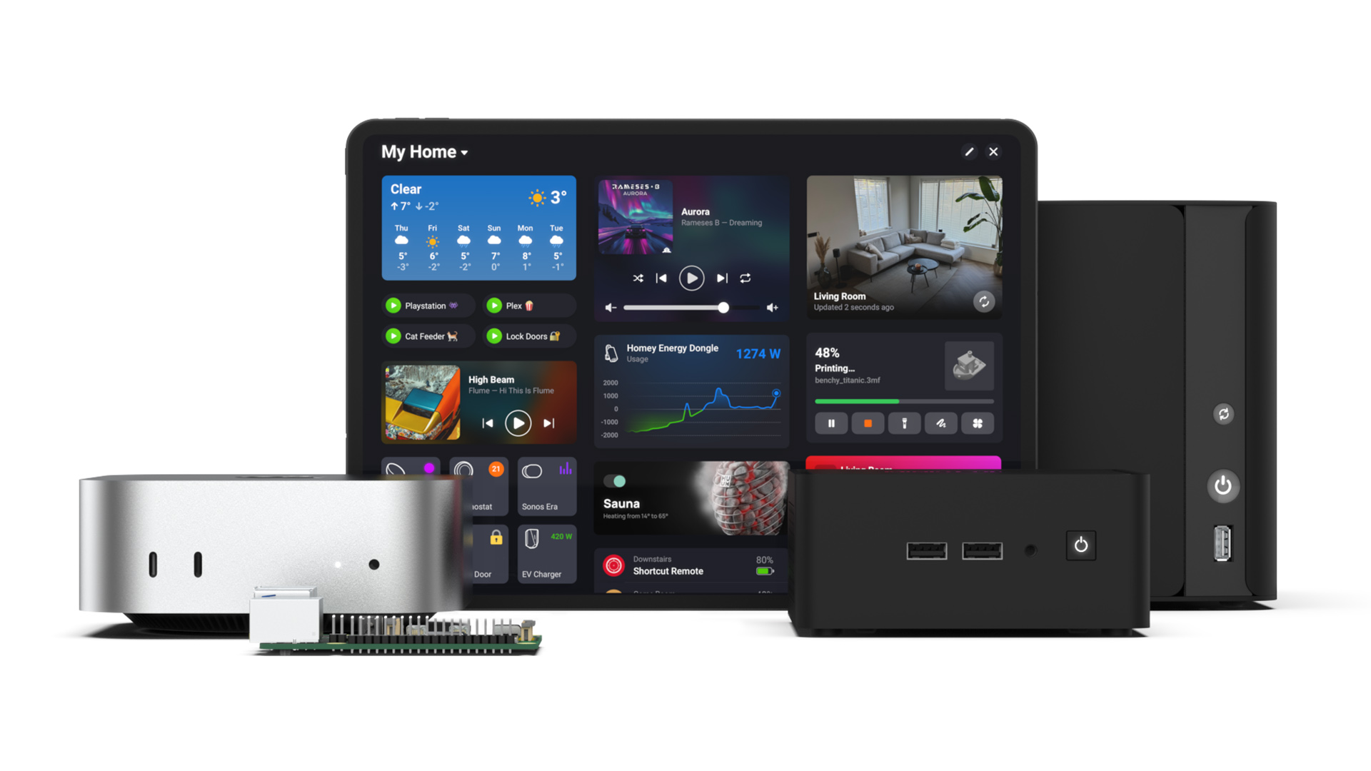 Homey Self-Hosted Server Front